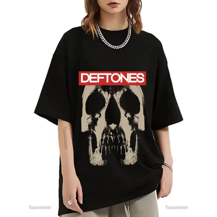 Deftones Minerva skull T-shirt boy girl vintage Harajuku plus size T shirt teens Chino morsummer streetwear graphic tops tee