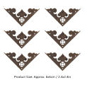 10Set Antique Flat‑Angle Edge Guard Triangular Wood Box Corner Protector Cove WI. 