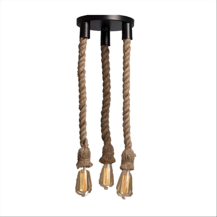 3in1 Rope Hanging Hanging 1 meter length | E27 Holder | Ceiling Hanging | Pendant Lights | Hanging Lights For Offices , TV Lounge , Bed Room , Kitchen , Hotels , Home. (Bulb not Included).