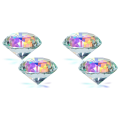 QUANBU 4PCS 50 mm/ 2 Inch AB Color Faceted Rainbow Paperweight Crystal for Home Office Decor and Wedding Favors. 