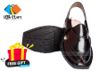 Norozi Chappal with Single Tire Sole Black with Free Gift - Handmade Norozi Sandal with soft leather. 
