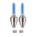 2 Pcs Cycle Bike Glow In The Dark Car Tyre Valve Cap Motion Running Sensor Activated Wheel Spokes Neon LED Light. 