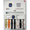 i20 Ultra Smart Watch - max suit 7 in 1 set with earbuds Charging Multi-sport Waterproof Men Women smart watch Revolutionize Your Lifestyle with the i20 Ultra Smart Watch 2.3inch large screen with 7 straps smartwatch call heart rate sleep monitoring. 