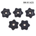 5pcs M4/5/6/8/10 Plum Hand Tighten Nuts Handle Thread Mechanical Black Thumb Nut Encounter. 
