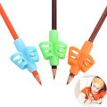 Pack Of 3 Children Pencil Holder Tools Silicone Two Finger Pencil Grip. 