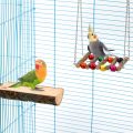 UK Bird Toys 3 Pcs set of Bird Perches Natural Wood Parrot Perches and ladder toy for Parakeet Cage Accessories Parakeet Toys for Parrots, Parakeets Cockatiels, Conures, Macaws, Love Birds, Finches. 