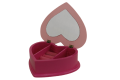 Wooden Heart Shaped Jewelry Box Pink (10509). 
