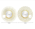 3 PCS Decorative Mirror Set Wall Decor, Sunburst Mirrors for Wall Decor Living Room, Gold Metal Wall Mirrors for Home Décor, Bedroom, Entryway. 