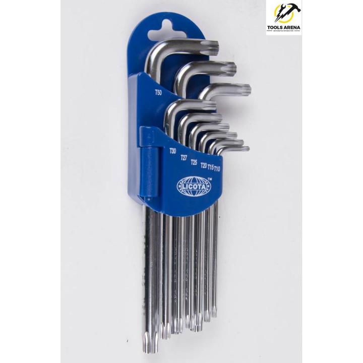 MS- - Licota - A set of torx angular ekstradlinnyh with a hole 9pr. T10-T50 - 2TF30091DPM