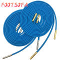【FOOT SOFA】 2 Pairs Brand Cotton Waxed Round Shoelaces with Gold Silver Metal Tip Shoelace Flat White fit Dress Leather Shoes Multi Color Shoe Laces Booties Bootlace 120cm 47.24 Inch. 