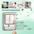 Portable Transparent Crystal Humidifying Spray Decorative Sitting Room Air Cooler Usb Charge Cooling Fan. 