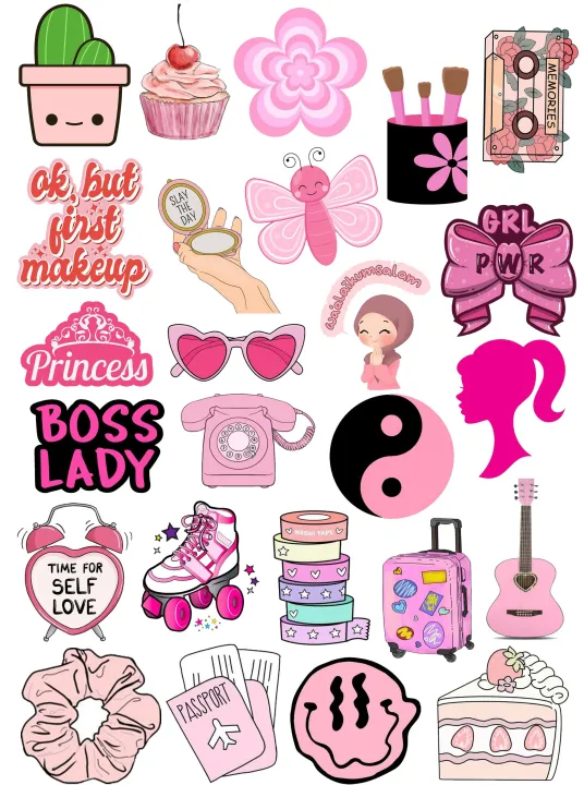 Pink%20Coquette%20&%20Makeup%20Aesthetic%20Laptop%20Stickers%20Cute%20Hijabi%20Girl,%20"Boss%20Lady",%20Barbie%20Silhouette,%20Roller%20Skates,%20and%20Travel%20Decals%20for%20Laptops%20&%20Journals%20Pack%20Of%2025%20Each%20Size%202Inchx2Inch%20Sticker%20-%20Image%202