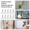 10Pcs Animal Cage Latches Lock Spring Rabbit Cage Door Tension Spring with Hook. 