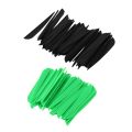 100 Pack Arrows Vanes 4 Inch Plastic Feather Fletching for DIY Archery Arrows - 50 Pack Black & 50 Pack Green. 