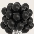 100 Black Latex Balloons Pack For Birthday -Anniversary Decoration and Wedding Room  Decoration - Home Decoration Balloons. 