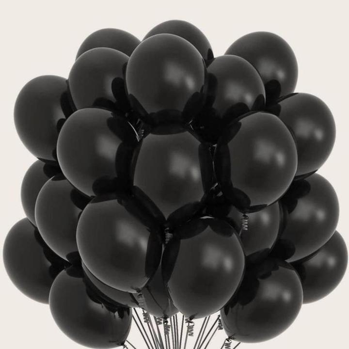 100 Black Latex Balloons Pack For Birthday -Anniversary Decoration and Wedding Room  Decoration - Home Decoration Balloons