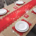 Christmas Placemat Heat-resistant Christmas Design Tableware Mat Festival Party Decor. 