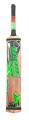 Naqqash Sports - Green Tape Ball Cricket Bat Chemical Toe Guard Best Grip Top & Bottom Threat Binding Full Curve(Saki, German, JD). 