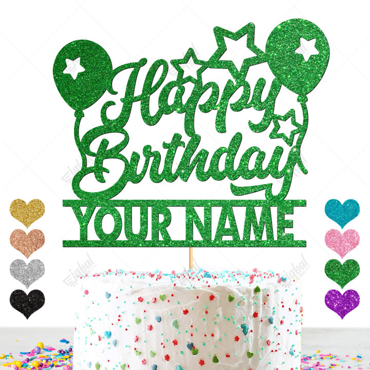 PERSONALISED%20Happy%20Birthday%20Cake%20Topper%20-%20Birthday%20Party%20Cake%20Topper,%20Birthday%20Decoration,%20Customized%20topper%20with%20ANY%20NAME,%20ANY%20AGE%20-%20Image%202