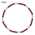 Baseball Necklace for Men Bling Baseball Necklace Rhinestone Ball Beaded Necklace baseball Players Lovers Inspired Jewelry. 