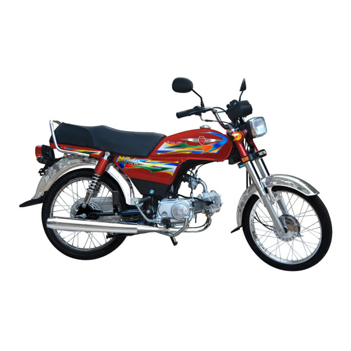 METRO 70cc Motorcycle - MR70 Red / Black Motorbike (Lahore , Gujranwala , Sialkot , Islamabad , Karachi & Faisalabad Only)