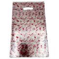 TRANSPARENT GOODY BAGS WITH RED STARS - PACK OF 10 GOODY BAGS. 