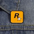 CollapseTen Game Five-pointed Star GTA R Brooch Grand Theft Auto Rockstar Alloy Metal Badges Lapel Pins Brooches Jewelry Accessories Gift. 