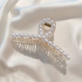 Big Hair Clip Anti-skid Faux Pearls Bright Color Hair Claw. 