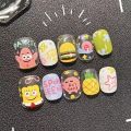 Xiaohongshu wears the same handmade nails, short cuties, high-end hand-painted nail stickers, graffiti-style sponge babies. 