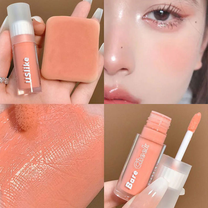 USLIKE Liquid Blush Long Lasting Waterproof Non-Fade Natural Color Blusher On Face Make Up