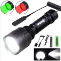 Super LED Flashlight C8 1-Mode 350LM 600-800 Yards Range Tactical Hunting Led Torch for Night Riding Camping Hiking Using 18650. 