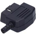 OBD2 16 Pin Male Connector Plug Auto Diagnostic Tool Adapter ABSUniversal. 