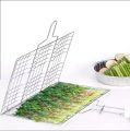 Roast Chicken Meat Fish BAR-B-Q Grilling Basket Grill Bar B Q Steel Fish & Chicken bbq barbe hand Grill Medium Size. 