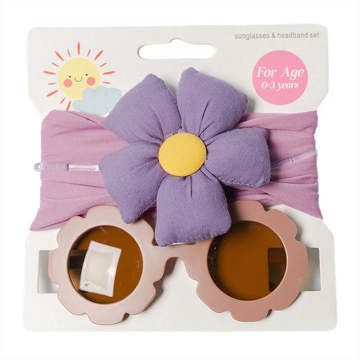 New Baby Sunglasses Headband Set Fashion Big Bow Princess Head Band for Girls Accessories Kids Sunglasses Beach Travel Outfit