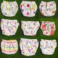 Pack of 6 unisex kids Baby boy and girls cotton Panties  and trouser with elastic waist and leg in White prints. 