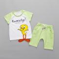 6M-5 YEARS GREEN COLORED GIRLS TWEETY NEW STYLE KOREAN VERSION OF INFANTS AND GIRLS SUMMER T-SHIRTS. 