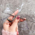 Optical Sunglasses Fashion Ins Trend Octagonal Anti-Blue Light Glasses Uv400 Protection Anti-Blue Light Vintage Eyeglasses for Computer Outdoor Travel Daily Wear Fashion Accessory Women Office Use. 
