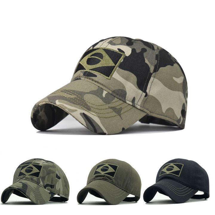Men Baseball Cap, Embroidered Brazil Flag Tactical Caps , Outdoor Sports Casual Fishing Travel Hats