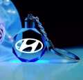 HYUNDAI Car Logo Crystal Keychain With 7- Colour Light. 