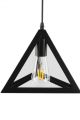 Triangle Shape Hanging Light - Hanging Lamp - Ceiling Light - Pendant Lamp - Pendant Light - With Retro E27-ST64 Edison Bulb - Filament Bulb - LED Light. 
