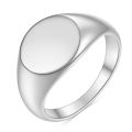 Stainless Steel Classical Simple Plain Round Signet Ring Wedding Statement Promise Anniversary Ring. 