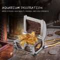4Pcs Treasure Chest Box Antique Creative Fish Tank Aquarium Decoration Landscape Pirate Gold Coins Ornaments Resin Craft. 