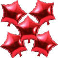RED STARS FOIL BALLOON PACK OF 5 STARS FOIL BALLOON. 