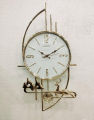 Elegant Transparent Glass Pendulum Wall Clock - High-Quality Smooth Machine Design for Home Interior and Modern Decor. 