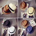 I LOVE DADDY&MUMMY-Summer Kids Straw Hat Outdoor Breathable Panama Sun Hat Baby Boy Jazz Cap Toddler Bruno Mars Fedora Hats. 