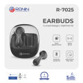 Ronin R-7025 TWS Earbuds, 13MM Driver & Bluetooth 5.3, Dual Tone (Black/Pink/White) Sleek Design, High Bass, Voice Assistant & 5-Hour Battery Life, up to 5 Hours Playtime, Clear Sound & Hands-Free Calls. 