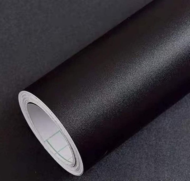 Matte%20Black%20Wallpaper%20Peel%20and%20Stick%20Wallpaper%20Vinyl%20Self%20Adhesive%20Decorative%20Film%20for%20Furniture%20Kitchen%20Counter%20Top%20Cabinets%20(12"%20X%2060")%20-%20Image%202
