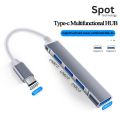 Spot -USB C / A HUB 3.0 Metal  Type C 4 Port Multi Splitter Adapter For laptop Phone Tablet & Computer. 