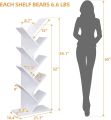 PAKWOOD 9-Shelf DIY Tree Shaped Floor Standing Bookcase, Storage Rack for Living Room/Home/Office. 