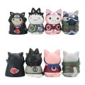 1 pcs Anime Cat Statue Action Figures Kakashi Jiraiya Gaara Sasuke Itachi Tsunade pvc Model Decoration Collection Kid Gift Toy. 